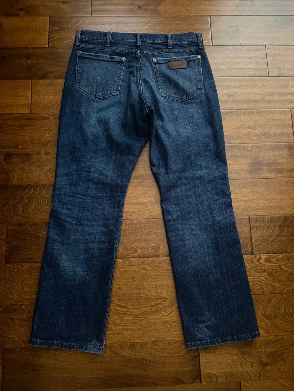 Wrangler Retro Relaxed Bootcut Men's Jeans 36x32 Dark Wash With Fading WRT20JH